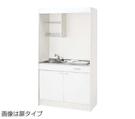 【間口1050mm】 システムキッチン クリナップ ミニキッチン ガスコンロタイプ I型 間口105cm 扉タイプ シングルレバー水栓 寒冷地用