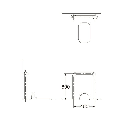 カクダイ 和式トイレ用手すり【2420-32】【純正品】 施主支給 カクダイ 和式トイレ用手すり【2420-32】【純正品】 施主支給
