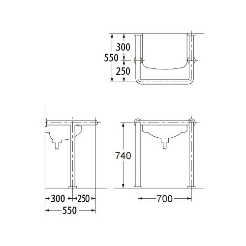 カクダイ 洗面器・手洗器用手すり【2460-32】【純正品】 施主支給 カクダイ 洗面器・手洗器用手すり【2460-32】【純正品】 施主支給