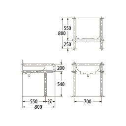 カクダイ 洗面器用手すり【2478-32】【純正品】 施主支給