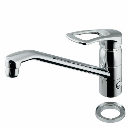 シングルレバー混合栓（分水孔、取付アダプターつき） 【117-064】 【配管資材・水道材料】カクダイ【純正品】