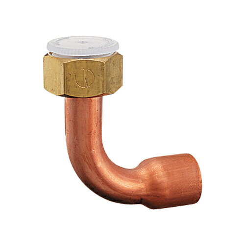 ナットつき銅管エルボ 【6181-20X12.7】 【配管資材・水道材料】カクダイ【純正品】
