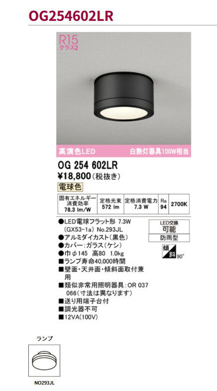【OG254602LR】オーデリック　エクステリアライト 施主支給 電球色 LED照明 2