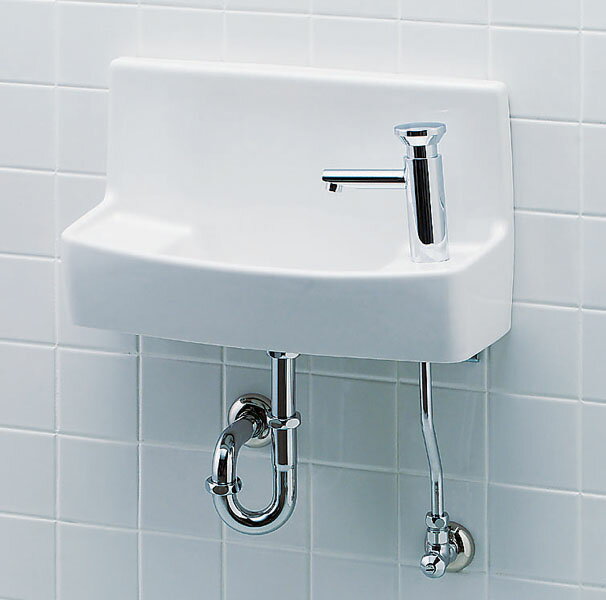 【L-A74PC】 LIXIL・リクシル トイレ用手洗い器 プッシュ式セルフストップ水栓 壁給水・壁排水 ハイパーキラミック INAX【純正品】