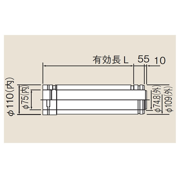 ・・・・・・・・・・・・・・・・・・・・・・・・・・・・・給湯器の取り付け工事には資格が必要です。無資格者の取り付けは重大な事故につながる場合がございます。必ず、専門の業者様に工事をご依頼をお願いいたします。・・・・・・・・・・・・・・・・・・・・・・・・・・・・・リンナイ φ110×φ75給排気部材 FF 2重管用【FFWP-600】直管（21-5410）【FFWP600】 給湯器【純正品】■商品説明■（L=600mm）ご不在時の商品配達のご連絡のため、電話番号はなるべく携帯電話の番号を入力してください。