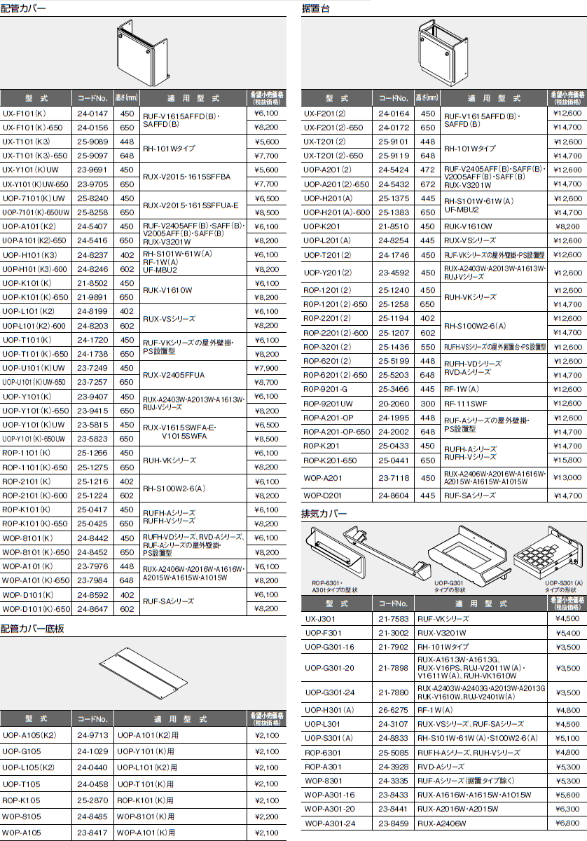 【ROP-6301】 Rinnai[リンナイ] 排気カバー ガス給湯器 オプション コードNo.：25-5085【純正品】