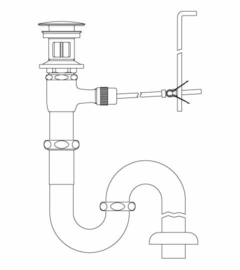 【LF-275SA】 INAX・LIXIL 洗面器・手洗器用セット金具 ポップアップ式排水金具 （呼び径32mm） 床排水Sトラップ イナックス・リクシル【純正品】