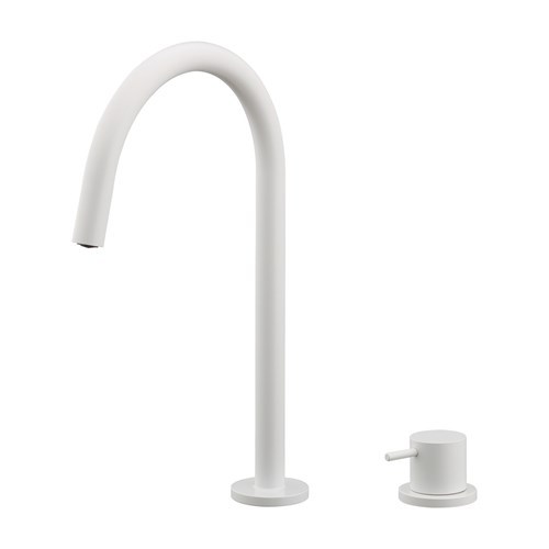 カクダイ【716-400-MW】台付水栓//マットホワイト 90度開閉ハンドル