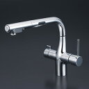 KVK ケーブイケー 【KM6131DEC】 ビルトイン浄水器用シングルシャワー付混合栓(センサー付)(eレバー) 電池【純正品】