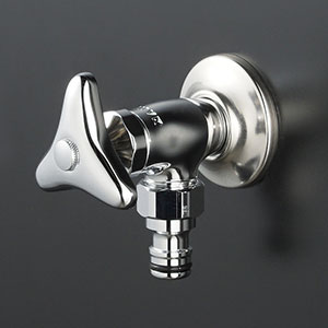 KVK 単水栓 【K115SPJ】 屋外ホース接続ニップル付水栓 [新品]【純正品】