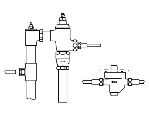 INAX トイレ 隠ぺい形足踏式フラッシュバルブ【CFR-T680S】 (定流量弁付フラッシュバルブ) 洗浄水量6-8L便器用 [納期4週間] 【CFRT680S】 INAX・イナックス・LIXIL・リクシル【純正品】
