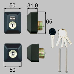 d5gz2003 LIXIL リクシル・トステム ドア錠セット（ユーシン Wシリンダー）長方形 玄関ドア部品 【純正品】