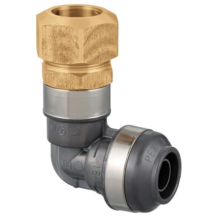 オンダ製作所 ONDA 【WPL103A-1316C-S】 既設三管種変換エルボ 鋼管15A・塩ビ管16・ポリ管13×樹脂管13A（PEX） ダブルロックジョイント 架橋ポリエチレン管 接続