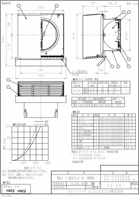 P-1D MITSUBISHI [ダクト用換気扇グリル調整金具]