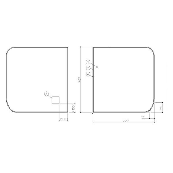 TOTO パーツ 【AFKKS81100KSAA21W】 HA165DOPラクかる2枚機器 風呂ふた 【純正品】