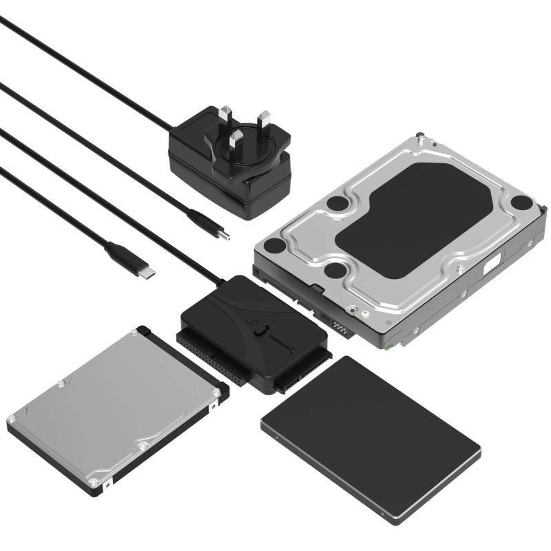 Sabrent USB Type C - SSD/SATA/IDE 2.5/3.5/5.25 HDDС ULŸ&LEDƥӥƥ饤դ [10TBݡ] (USB-DS12)