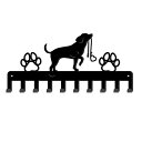 SUPERDANT 犬と足跡プリントキーフック 壁掛けフック 鉄製フック 壁取り付け式コートラック ウォールハンガー マルチフック ネジ付き鍵フック 7フック ...