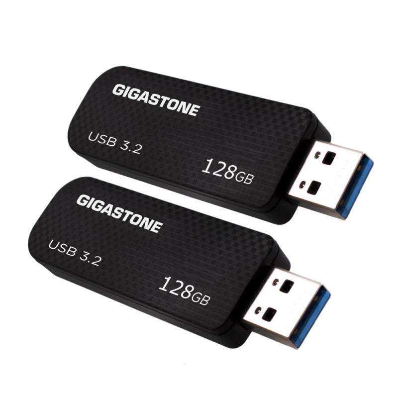 Gigastone Z30 USBメモリ 128GB USB 3.2 Gen1 高速 急速メモリ スティック キャップレス USB 2.0/3.0/3.1対応 2個セット 2-Pack