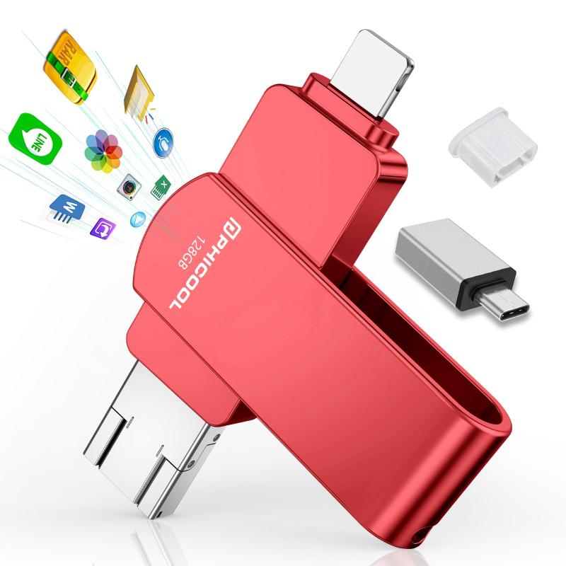 128GB 4 in1 usbyAvsv Ao璼ڕۑo z tbV IOS/Android/PC USB3.0 4 in1 Phone usb X}z usbphone obNAbv usb ^Cvc lightning usb