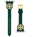 Tory Burch TBS0079 グリーン レザー ステンレススチール レディース ストラップ Apple Watch 38/40mm用