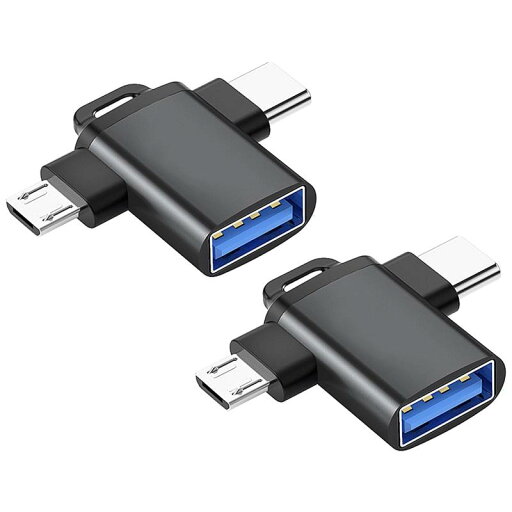 OTG変換アダプタ 3 IN 1 5Gbps高速データ転送 Type C、 USB-Micro B to USB-A 3.0 メス PC,MacBook, Android,Switchに対応(2個入り) OTG変換アダプタ 3 IN 1 5Gbps高速データ転送 Type C、 USB-Micro B to USB-A 3.0 メス PC,MacBook, Android,Switchに対応(2個入り)