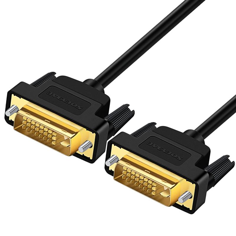 SOEYBAE DVIケーブル DVI-D24pin シングルリンク デジタル ディスプレイケーブル 1920x1200 をサポート デジタルビデオケーブル、ゲーム、DVD、HDTV、プロジェクターに対応