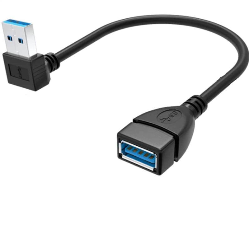 KKM-ラブショー【JCT請求書発行可能】 USB 3.0 L型 90°方向変換ケーブル USB 3.0 延長ケーブル タイプAオス- タイプAメス 超高速 5Gbpsのデータ転送同期リード