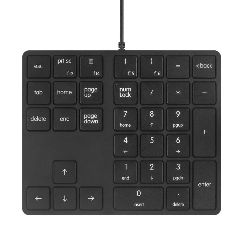 Merdia 数字キーパッド 有線Numpad 34キーポータ ブルキーパッド USB外付け ミニスリムキーボード