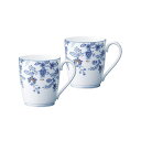Noritake ノリタケ マグカップ (ペアセット) 295cc ブルーソレンティーノ色線仕上げ 電子レンジ対応 食洗器対応 2個 ブルー ボーンチャイナ P97280/4965(3)