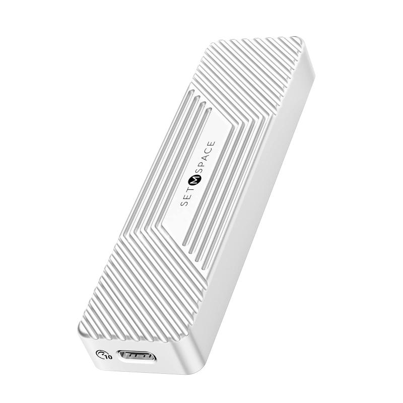 SETMSPACE m.2 NVME ssd 外付けケース USB3.1 Gen2 10Gbps 高速転送 nvme ケース ミニマリスト m2 ssd ケースアルミ m.2 ケース 放熱性が ssd 外付けケース M.2 NVME+NGFF SSD 2230/2242/2260/2280 M key/B+M key 対応 4TB 【USB C