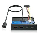 GRAUGEAR 3.5''インチベイ対応 PCマルチフロントパネルに搭載、4ポートハブ 2 USB-C 10Gbpsと2 USB 3.2 Gen2ポート、USB3.2 Gen 2コンピューター用、3.5インチコンピューターシャーシのフロントブラケット(2)