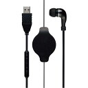 MIYOSHI ミヨシ MCO マイク付き 片耳イヤホン カナルタイプ 巻き取り式 USB A接続 手元コントローラー付き 本体重量約27g 超軽量 Windows/MacOS 対応 1.2m 製品6ヶ月 UHP-K01/BKZ ブラック(2)