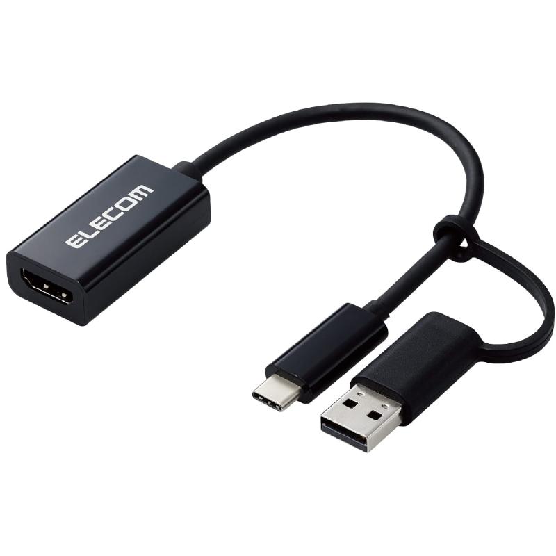 GR HDMI Lv`[jbg y HDMI to USB-A / USB-C z 4K(3840~2160)/30Hz HDMIF HDMIϊP[u ubN AD-HDMICAPBK B