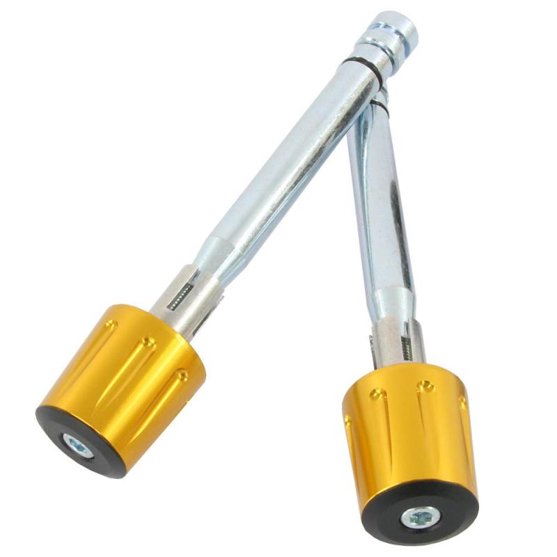 汎用 バーエンドウエイト ハンドルウエイト 200グラム 金 ゴールド 汎用 アルミ削り出し 2個セット