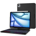 ProCase iPad Air 11インチ M3/M2/Pro 11 第四世代 Air 5/Air 4 キーボードケース 360°回転スタンド ワイヤレスキーボード付き 自動睡眠喚起 7色バックライト 対応端末:iPad Air 11インチ M3 (2