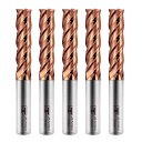 スピードタイガー JPLF 4枚刃 エンドミル 刃径10mm タングステン鋼 超硬 スクエア TiSiNコート カッター 5個入り セット