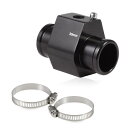 SPEEDWOX水冷却器温度センサーアダプター、2個のステンレス鋼ホースクランプを備えたジョイントパイプラジエーターセンサーアダプター、温度センサーおよびゲージ...