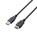 エレコム USB3.0ケーブル A-A延長タイプ スタンダード 2m ブラック USB3-E20XBK(2)