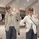 今年人気のトレンド 大ヒット商品 個性的で可愛らしい 小柄な女性向け ショート丈 短め 着回し抜群 万能 韓国ファッション 韓流スタイル 薄手 ライトアウター ...