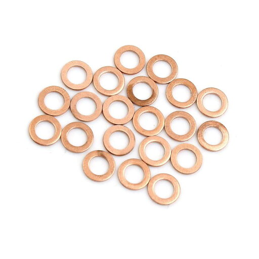 ACROPIX 銅ワッシャー ネジ ボルト ナット フラットシーリングガスケット リング M6x10 mmx1 mm コッパートーン 20個 ACROPIX 銅ワッシャー ネジ ボルト ナット フラットシーリングガスケット リング M6x10 mmx1 mm コッパートーン 20個
