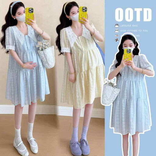 マタニティウェア 妊婦服 プレママ 夏物 夏服 サマー 半袖 レース 付け襟 ワンピース ドレス 新作 スイート フェミニン 可愛い おしゃれ 高見え 上品 マタニティウェア 妊婦服 プレママ 夏物 夏服 サマー 半袖 レース 付け襟 ワンピース ドレス 新作 スイート フェミニン 可愛い おしゃれ 高見え 上品
