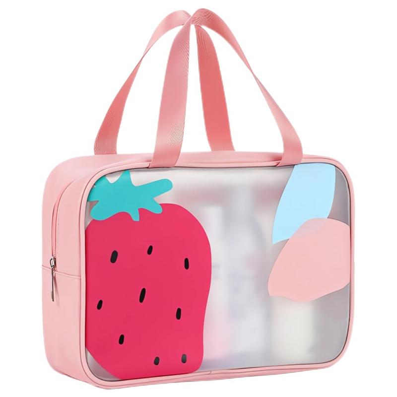 MARBEINE プールバッグ 女の子 半透明 ビーチバッグ 子供 水泳用 乾湿分離 ビニールバッグ かばん 手提..