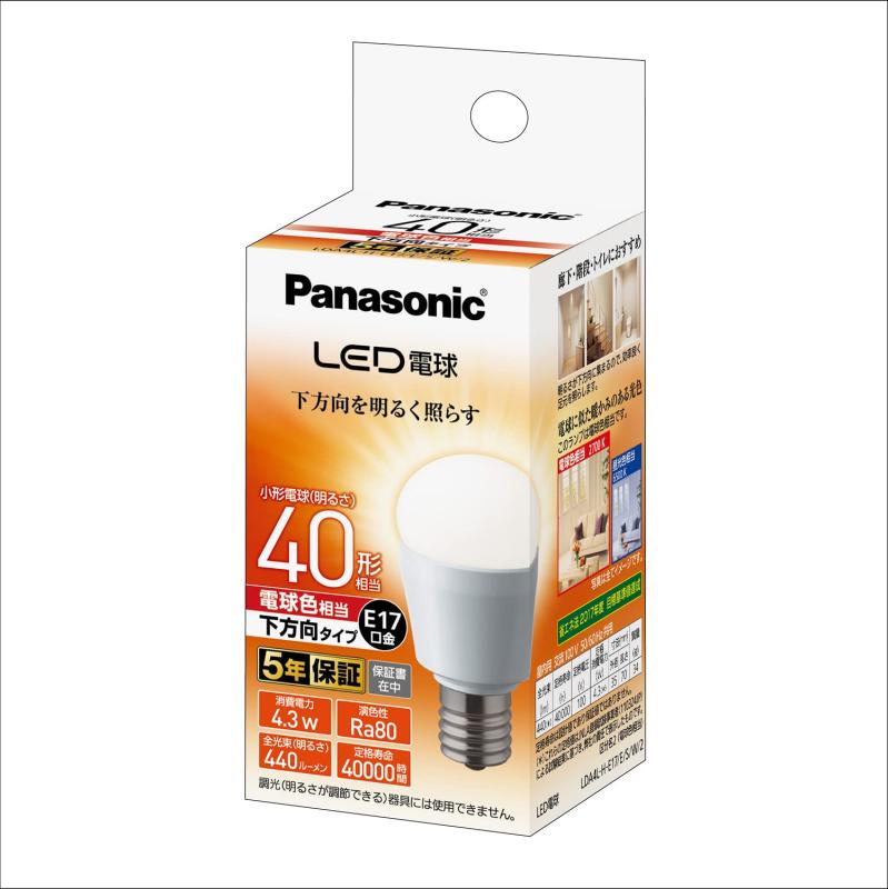 パナソニック ミニクリプトン型 LED電球 口金直径17mm 電球 小型電球・下方向タイプ 1個入 密閉形器具対応