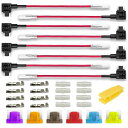 Kiligen 100個 低背ヒューズ 車ブレードヒューズ3A 5A 7.5A 10A 15A 20A 25A 30A 35A 40Aヒューズ脱着工具付き-自動車用