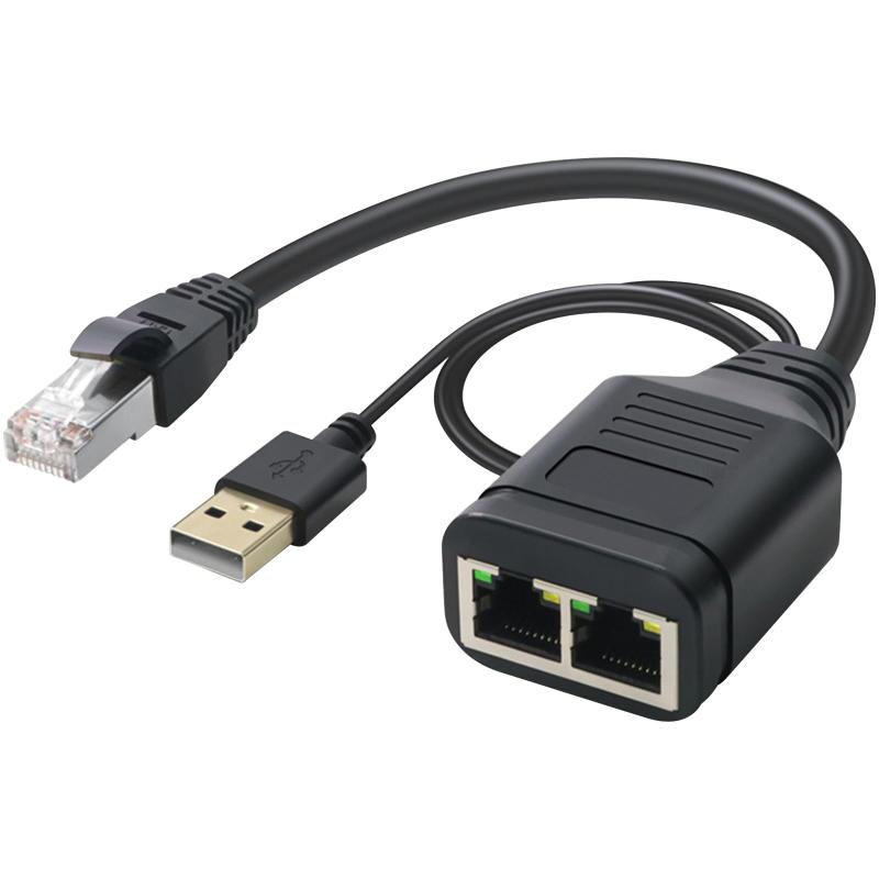 Duttek RJ45 lanイーサネット延長アダプタケーブル 分岐 コネクタ