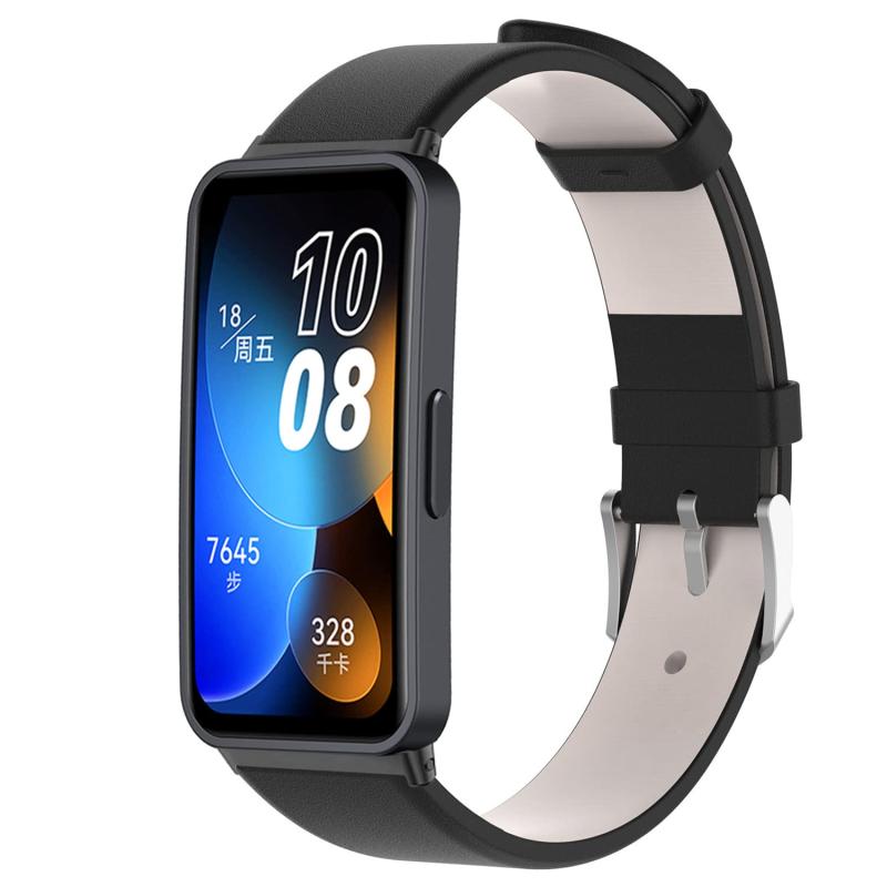 [PONATTENO] 交換バンド For HUAWEI Band 9/ Band 8用バンド 革製 交換バンド ベルト 脱着便利 工具不要 男女兼用 HUAWEI Band 9バンド Band 9アクセサリー