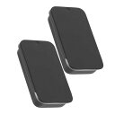 iplusmile 2pcs 金属ケース ミニ スライド トップ 缶 ブリキ缶 小物入れ 黒色 80mm*50mm メタル 長方形 スライド 蓋 ボックス 携帯...