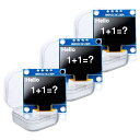 KeeYees OLEDディスプレイ OLEDモジュール 0.96インチ I2C 128X64 SSD1306 4ピン 白 Arduinoに対応 Raspberry Piに対応 3個入り(3)