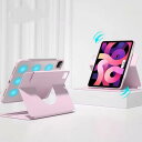縦置きipadケース耐衝撃【キーボード付も収納可能】2in1 磁気吸着 背面カバー 取り外し可能な マグネットカバー アイパッドカバー 360度回転式 分離式 透明 クリアカバー Apple Pencil収納 充電(2)