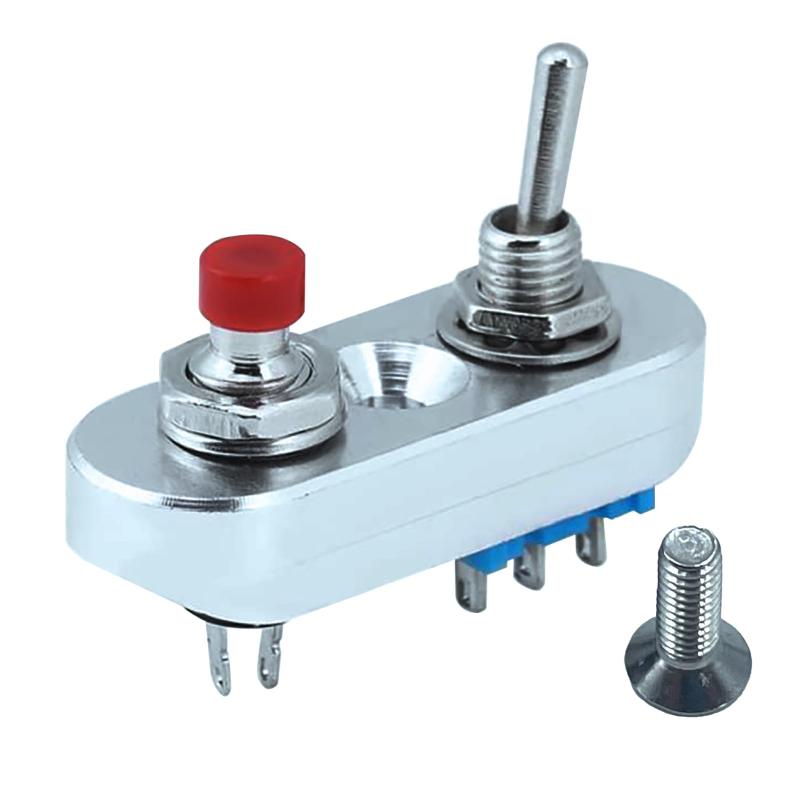 Crown Doris ハンドル トグル プッシュ スイッチ 22.2mm ミニ マイクロ ホーン セル ウインカー ON OFF カスタム